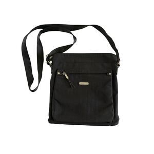 Baggallini Go Bagg Nylon Lightweight Adjustable Black Crossbody Purse Travel